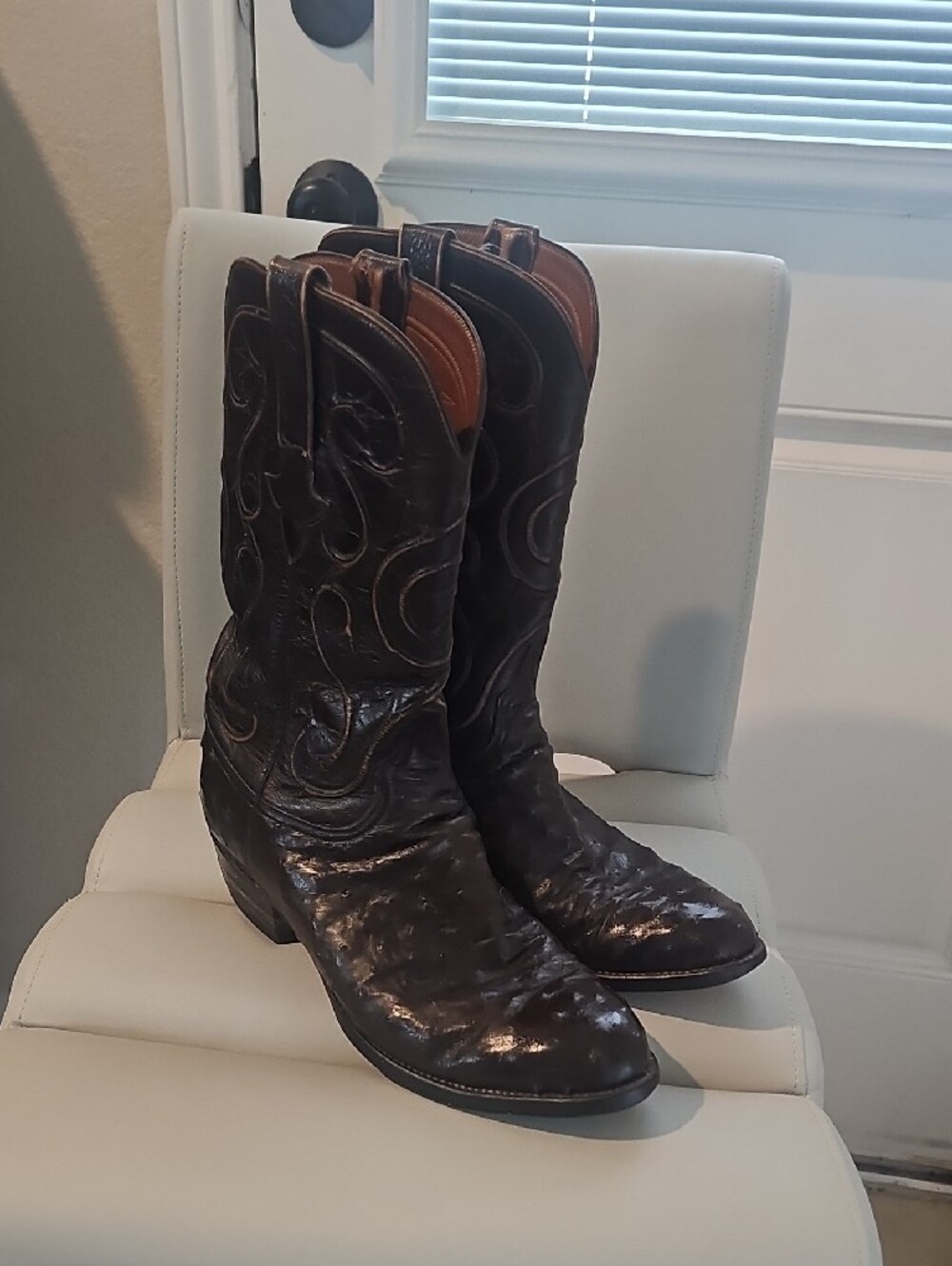 Lucchese Tan Leather Insole with Black Branded Patch